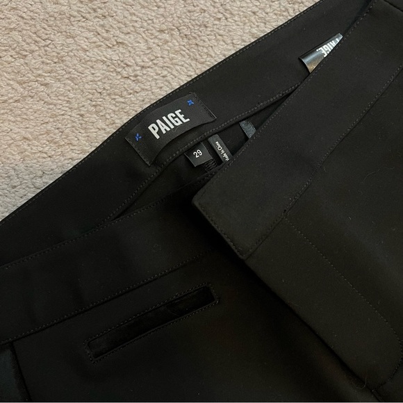 PAIGE Tereza Velvet Side Stripe Slim Pants - Picture 8 of 8